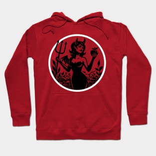 Devil Girl Linocut Hoodie